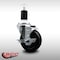 Service Caster 4'' SS Soft Rubber Swivel 1-1/2'' Expanding Stem Caster with Brake SCC-SSEX20S414-SRS-TLB-112 - alternate 4